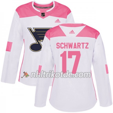 St. Louis Blues Trikot Jaden Schwartz 17 Adidas 2017-2018 Weiß Pink Fashion Authentic - Dame